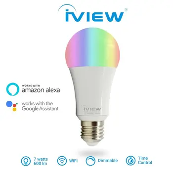 

1pc 7W ISB600 Smart WiFi LED bulb, multicolor dimmable free APP remote control, compatible with Amazon Alexa and Google