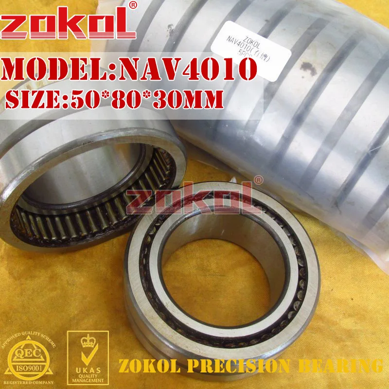 Полный игольчатый роликовый подшипник ZOKOL NAV4010 с внутренним кольцом 50*80*30 мм|bearing
