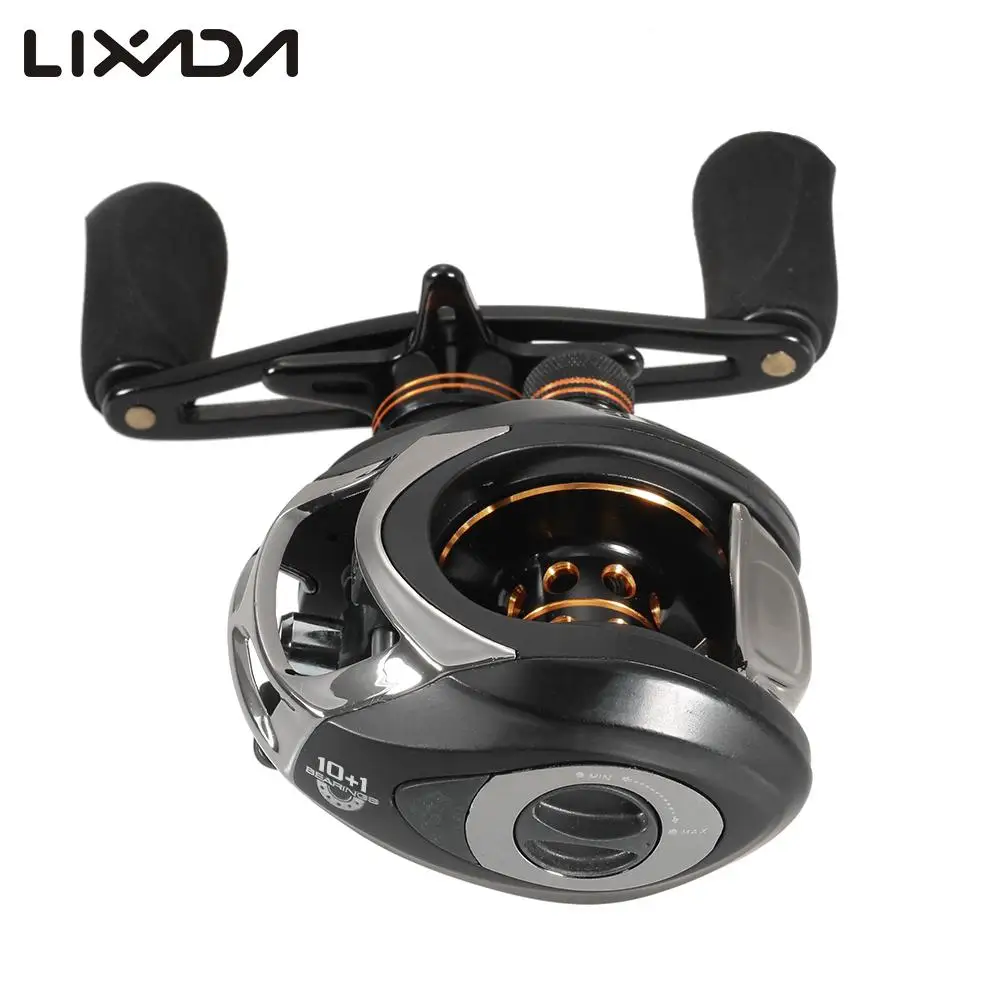 

Lixada Fishing Baitcasting Reel 10+1 Ball Bearings 6.3:1 Gear Ratio Baitcasting Fishing Reel Right/Left Hand Bait Casting Reel