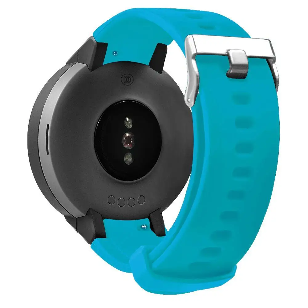 Металлический Миланский силиконовый ремешок 20 мм Универсальный сменный ремешок для Huami Amazfit Verge 3 ремешок для Amazfit Verge Lite Смарт-часы - Цвет: Lake Blue Silicon