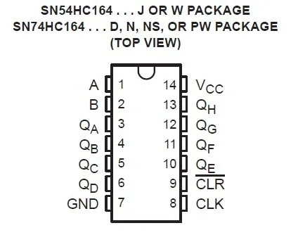 Sn74hc164n Dip14 Sn74hc164 Dip 74hc164n 74hc164 In Line Eight Bit Serial In Parallel Output Shift Register Dip-14 - Replacement Parts - AliExpress