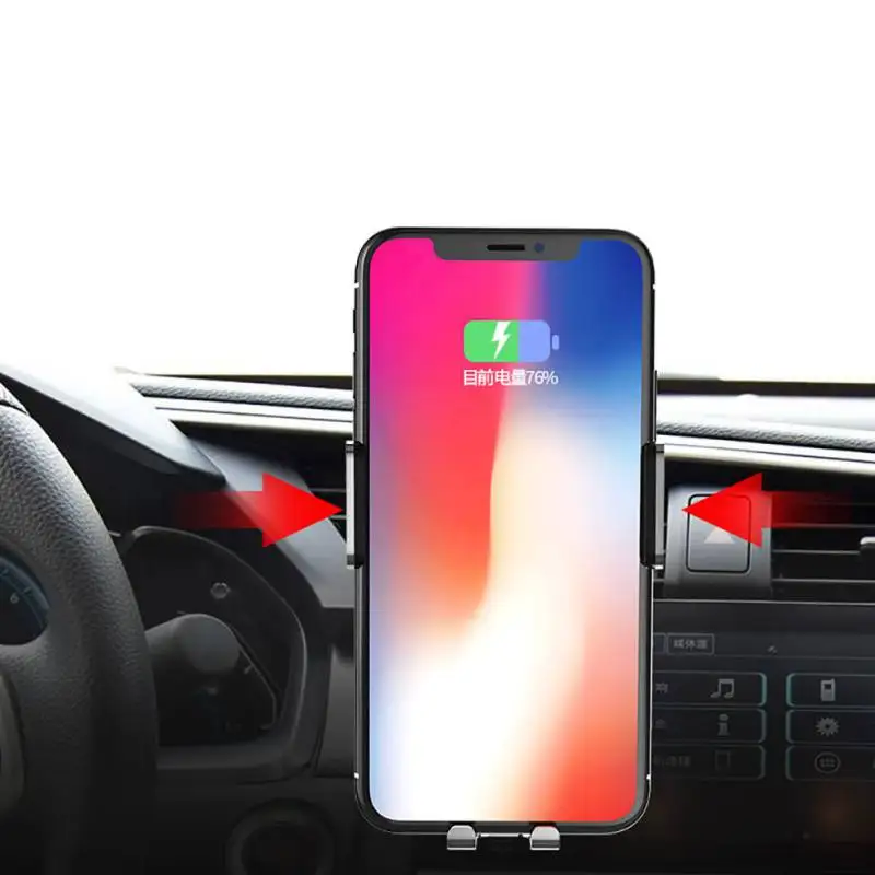 Автоматическая Индукционная автомобильный держатель телефона Подставка QI Беспроводное зарядное устройство умный датчик Автомобильный держатель коврик держатель для телефона, с gps-системой кронштейн