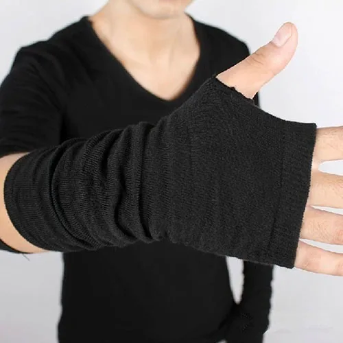 

Women Fashion Knitted Long Fingerless Gloves Wrist Arm Hand Winter Warm Keeper