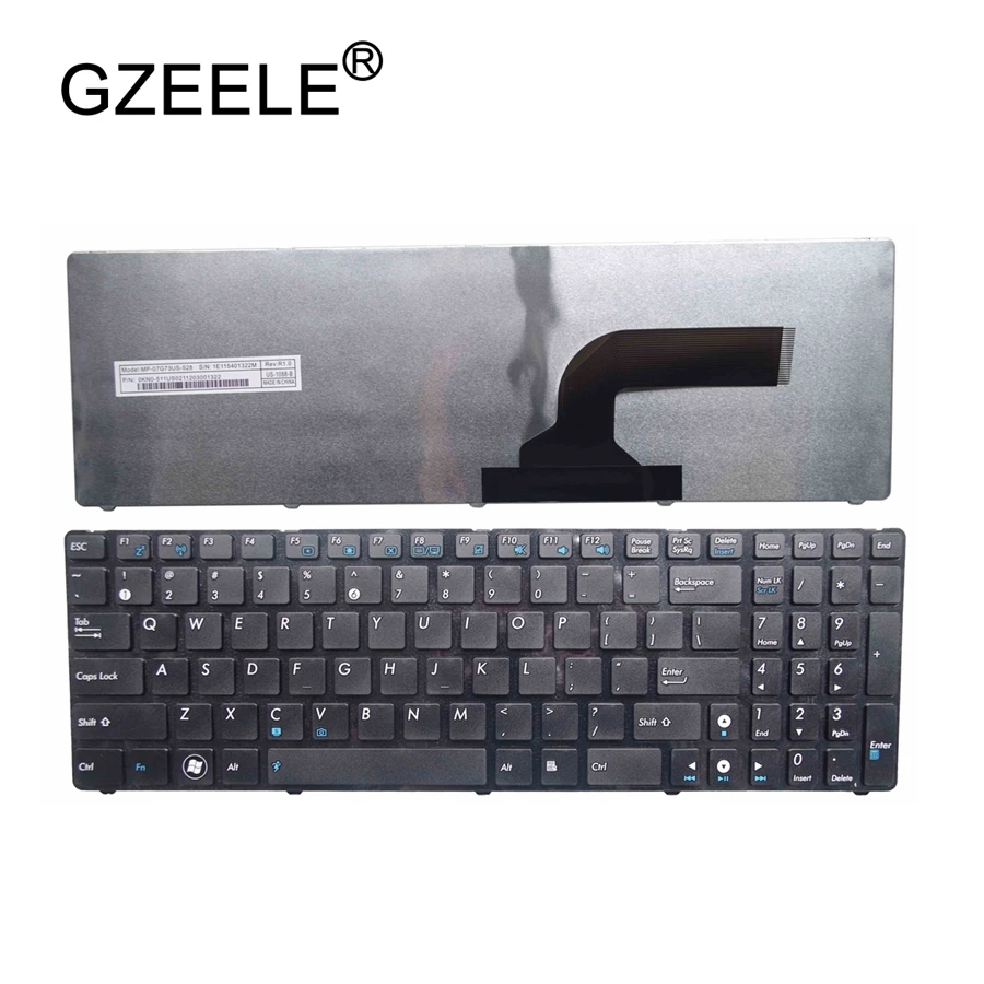 Клавиатура для ноутбука GZEELE US ASUS G72 X53 X54H k53 A53 A52J K52N G51V G53 N53T X55VD N73S N73J P53S X75V B53J UL50 с