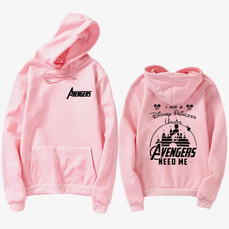 

Pink Gift Pink Hoodie Girl Round Neck Pullover Sweatshirt Wearing Hat Sweatshirt Avengers Need My Childlike Sports Hoodie