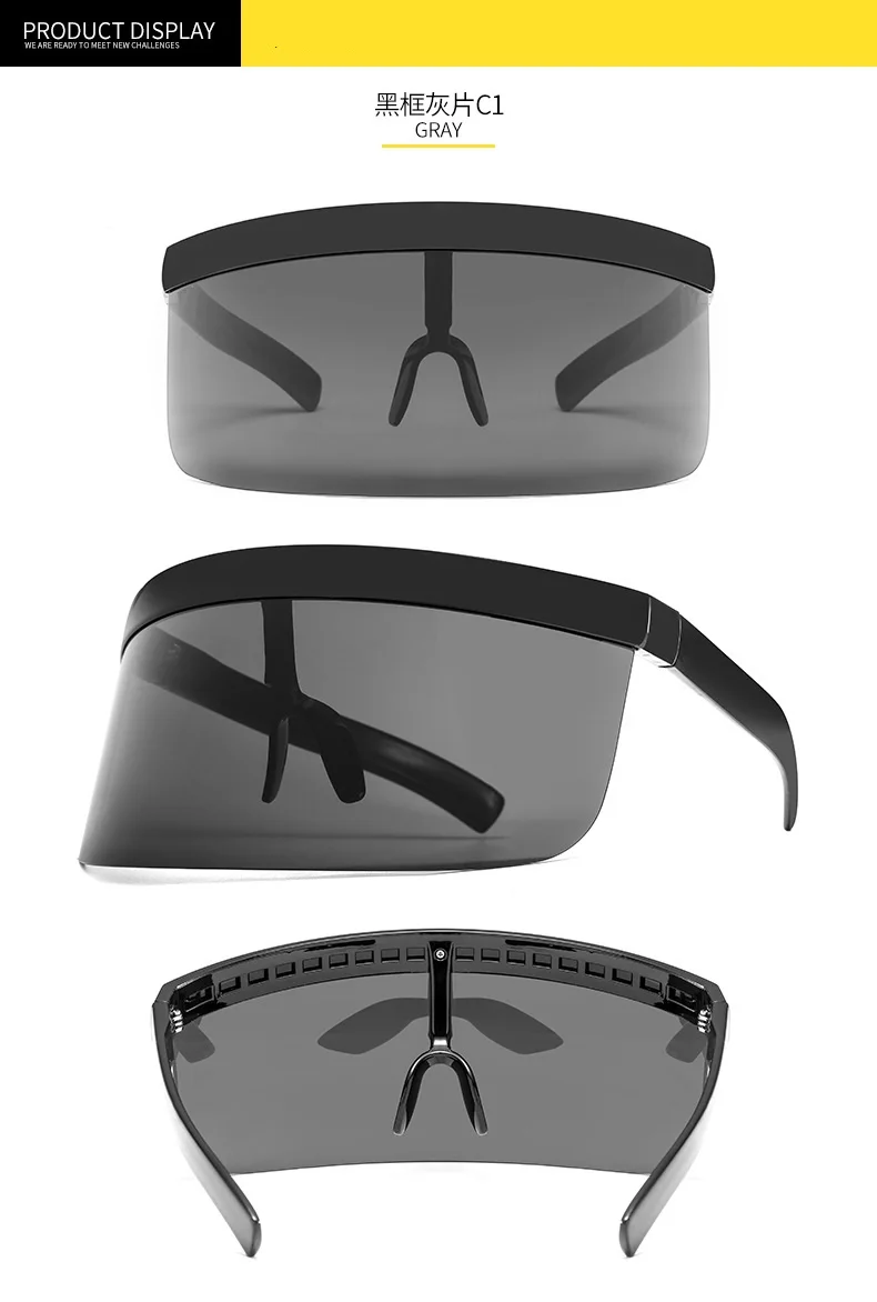 OUTU001 летние женские большие маски солнцезащитные очки ветрозащитный капюшон очки от УФ 400 мужские водонепроницаемые солнцезащитные очки