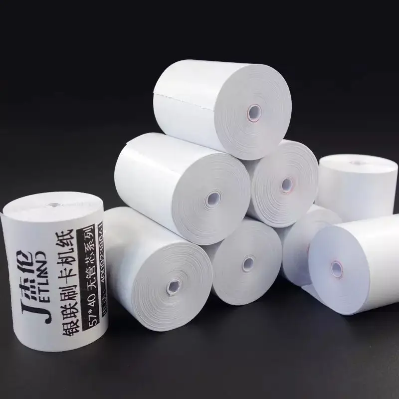 Термобумага Jetland 6 рулонов 57x40 мм без сердечника БФА|thermal paper 57|cash register rollthermal |