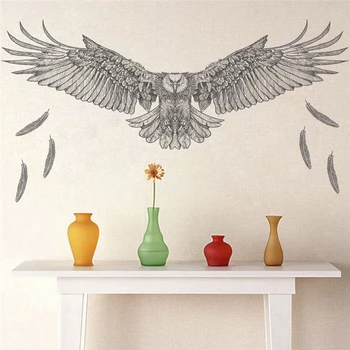

vivid mighty eagle wall stickers home decor living room office accessories 45*60cm wall decals pvc mural art diy posters