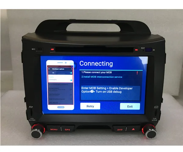 Sale Wholesale! 2din Android 6.0 Car DVD player Navigation for KI A Sportage 2009-2015 radio with wifi  odb2 10