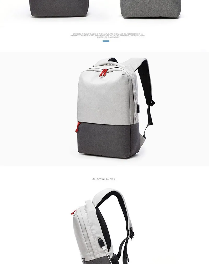GNWXY, дизайн, внешний USB зарядный порт, рюкзак для ноутбука, 15,6 дюймов, мужской рюкзак для путешествий, Студенческая школьная сумка, водонепроницаемая
