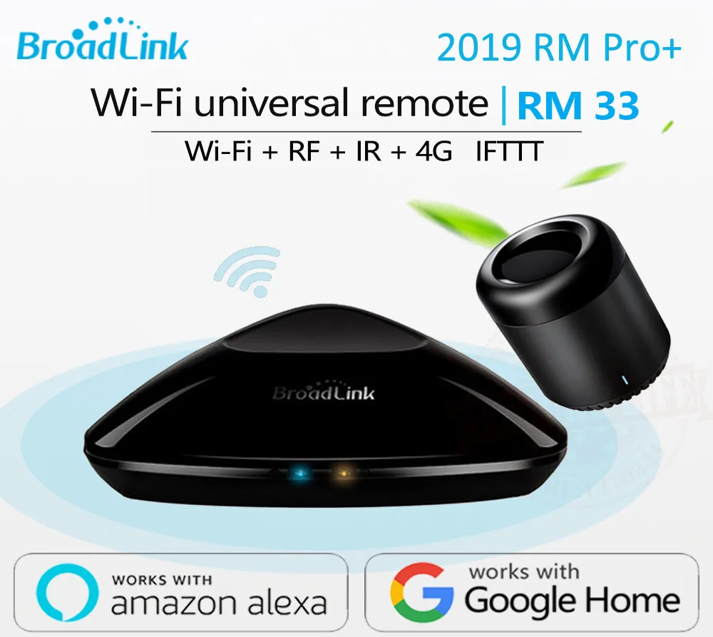 2019 el más nuevo Broadlink RM Pro + RM33 RM mini3 inteligente domótica WIFI + IR + RF + 4G controlador Universal para iOS Android