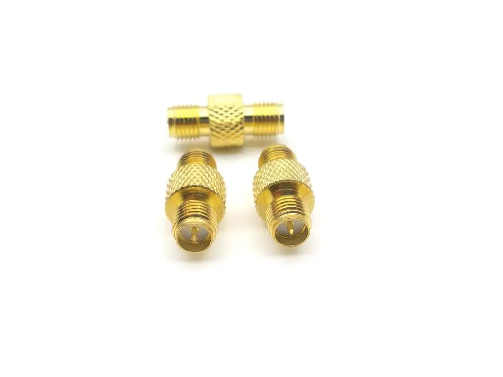 100pcs copper RP-SMA Jack female plug to RP-SMA Jack male RF adapter connector