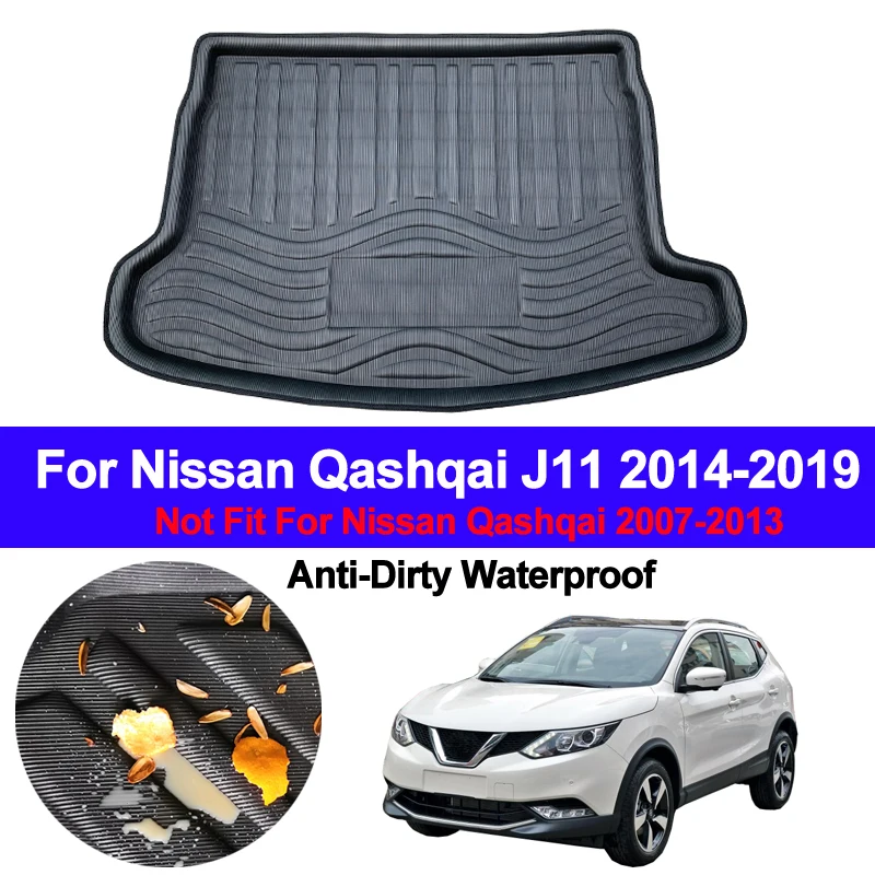 For Nissan J11 Qashqai 2014-2021 Rear Trunk Boot Liner Cargo Mat Floor Tray