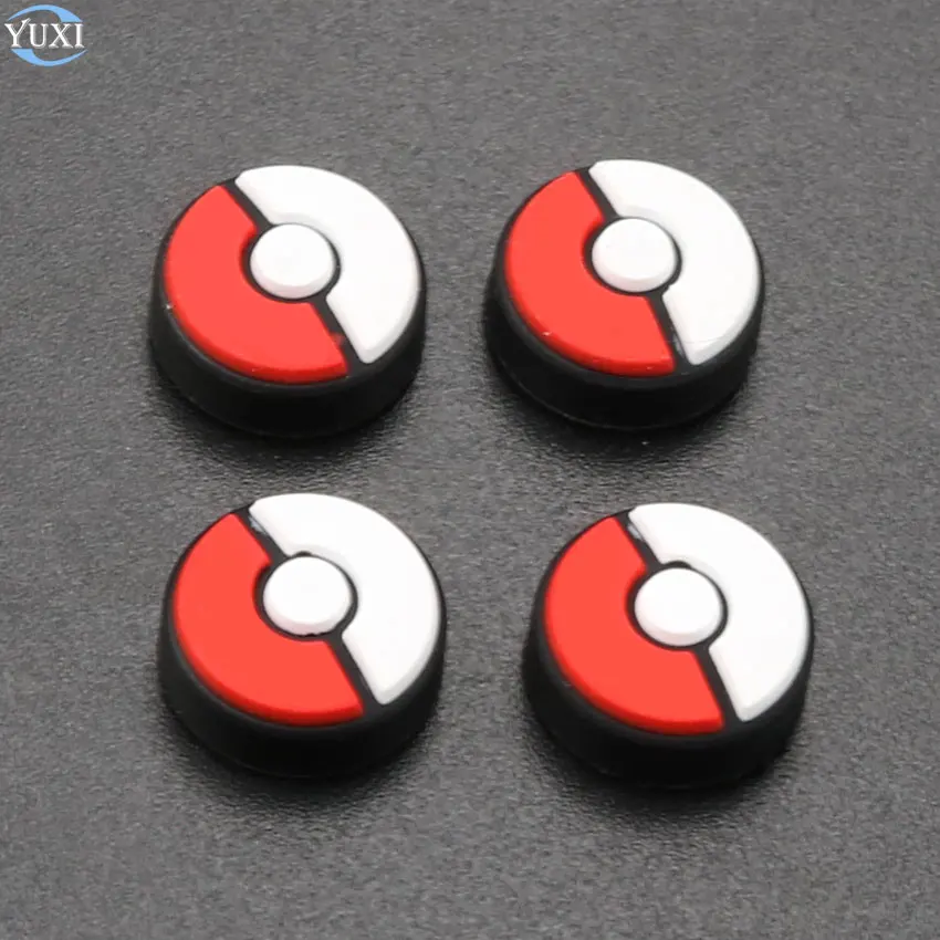 

YuXi 4pcs soft Silicone Analog Stick Grips Caps cover for Nintend Switch NS For Poke Ball Plus Controller Game Accessories