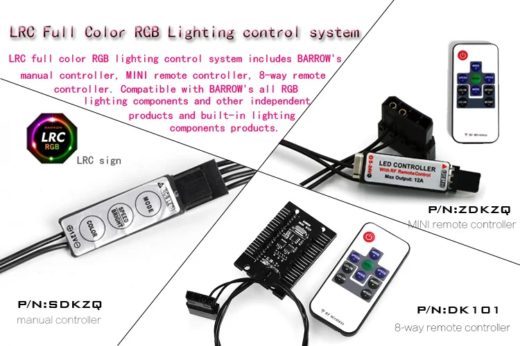 Курган RGB aura PWM холодная выхлопная вода охлаждающий вентилятор высокого давления гидравлический подшипник BF01-PR