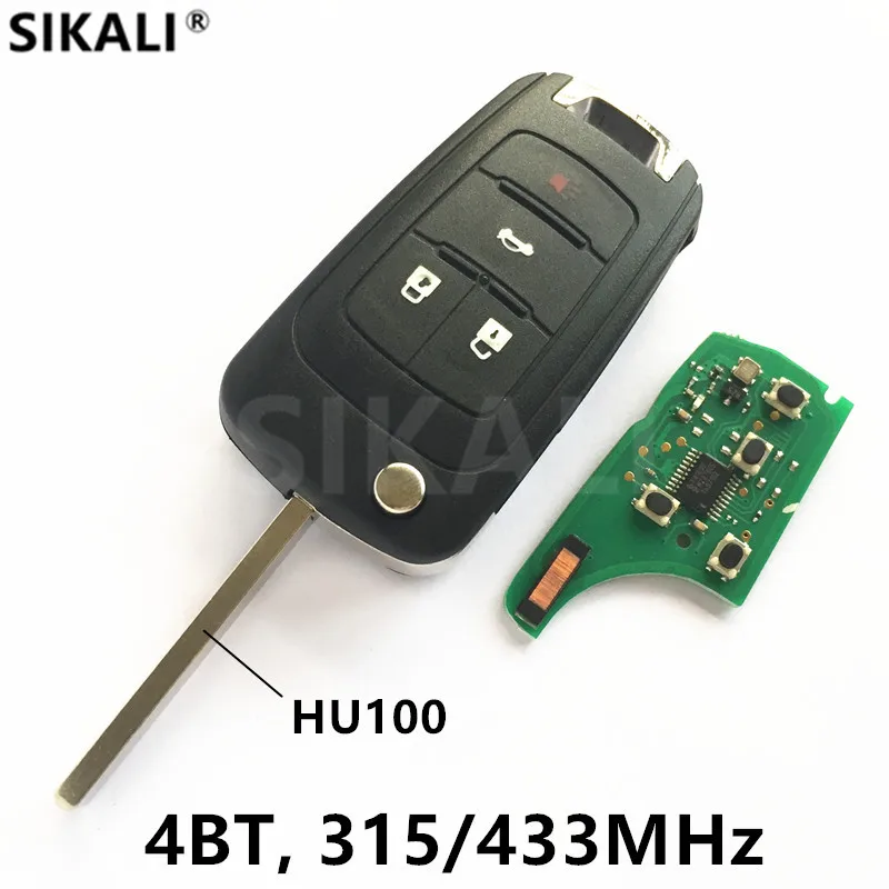 

4 Buttons Remote Car Key 315MHz/433MHz for Chevrolet Aveo Malibu Cruze Spark Sail Vehicle Keyless Alarm
