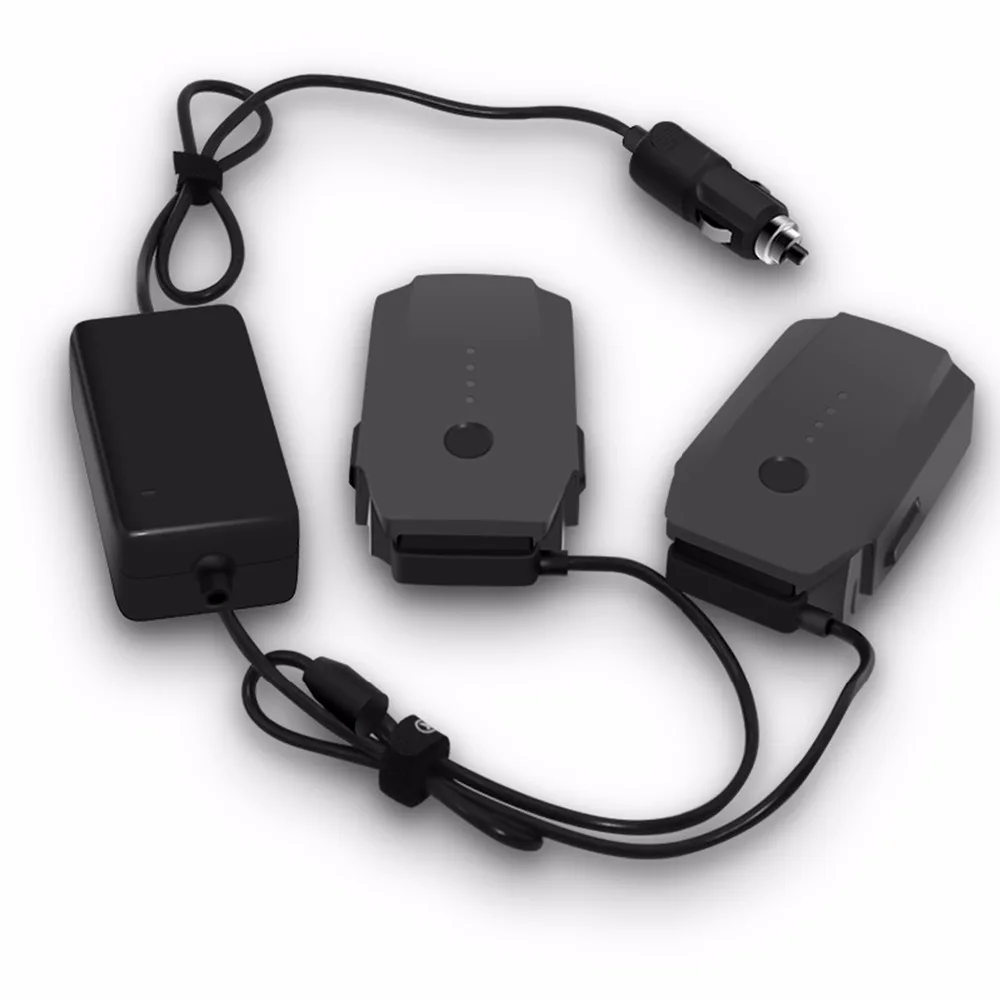 Günstig 2 In 1 Auto Ladegerät für DJI Mavic Pro Platin Kamera Drone Batterie Portable Smart Reise Fahrzeug Ladegerät Dual Ausgang lade