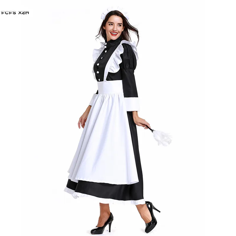 High quality S XXXL Female housekeeper housemaid Cosplay Woman Halloween Maid Costume Carnival