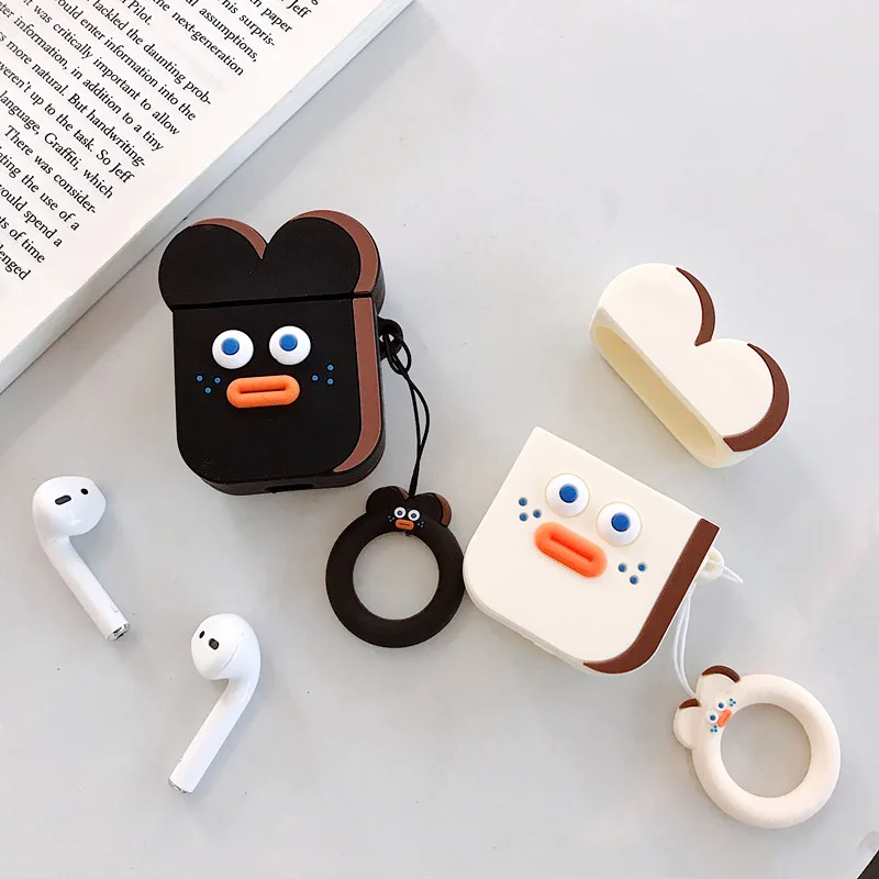 Милый мультфильм утка для защитный чехол для Airpods Bluetooth беспроводной чехол для наушников модный силиконовый для Apple Airpods сумки для гарнитур