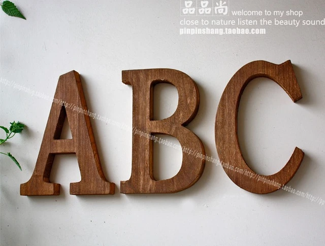 Free Shipping 4piece /lot Vintage Retro Large Finishing Wooden Letter Home  Decoration Props 23cm High A-z Standing Alphabet - Figurines & Miniatures -  AliExpress