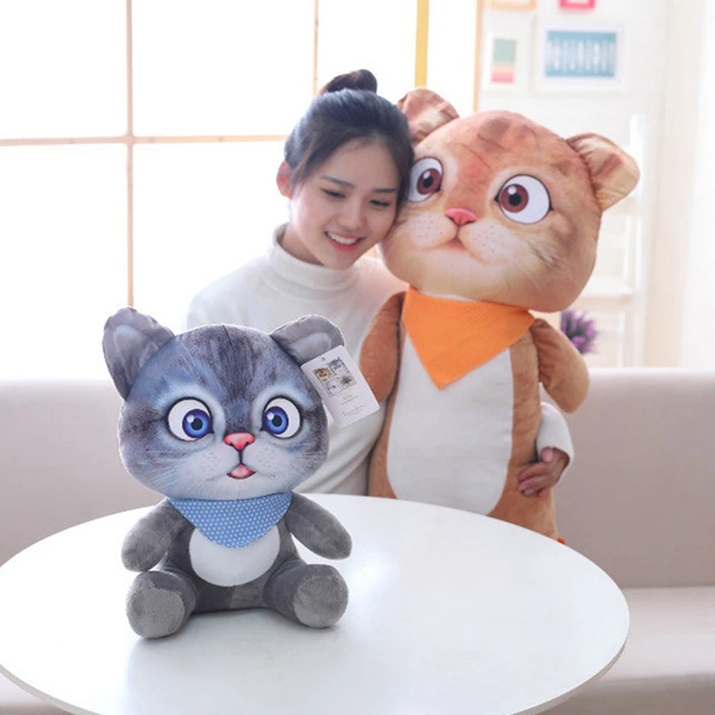 

20cm Mini Cute Soft 3D Plush Cat Toys Seat Sofa Pillow Cushion Cartoon Cat Doll Toys Kids Stuffed Animals Toys Girls Gifts