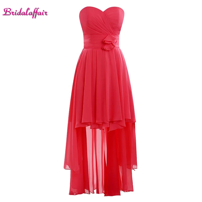 

KapokBanyan Real Photo Simple Red Chiffon Sweetheart Prom Dresses 2017 Cheap Short Party Gown Custom made A Line Robe de soiree
