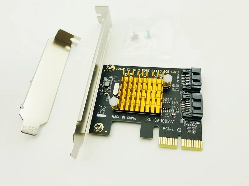 SATA карта PCI-E 2X 4X 8X 16X контроллер карты PCI Express SATA 3,0 2-Порты и разъёмы SATAIII SSD SATA 6 Гбит адаптер расширения Панели расширительные платы