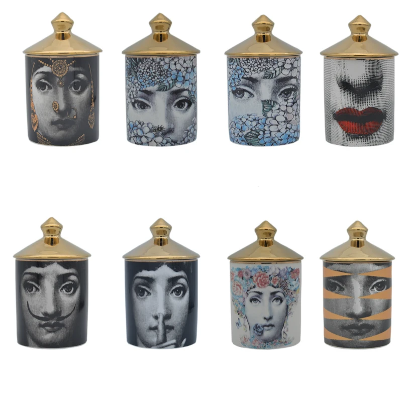 Подсвечник Fornasetti, ручная работа, кувшин для свечей, ретро, Lina, для хранения лица, керамический контейнер, украшение для дома, ювелирный ящик для хранения