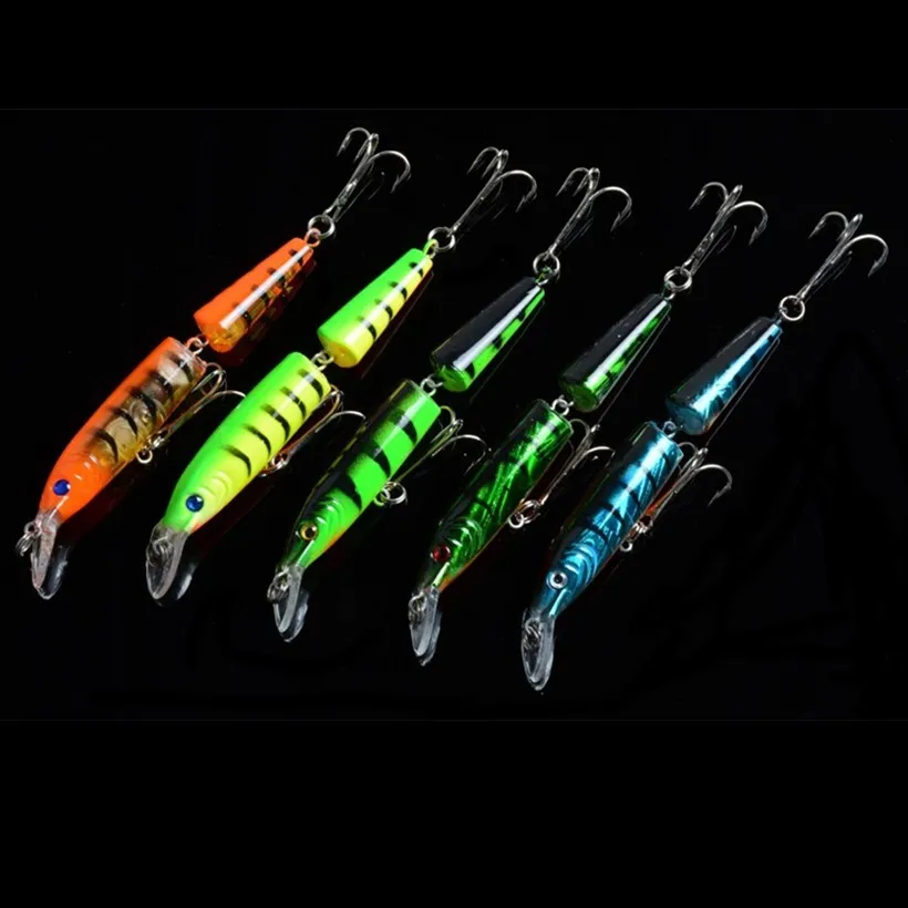 

5Pcs/Lot Robotic Multi Jointed Fishing Lure Hard Bait 10.5cm/9.6g Lifelike Artificial Wobblers 2 Sections Crankbaits Swim Bait