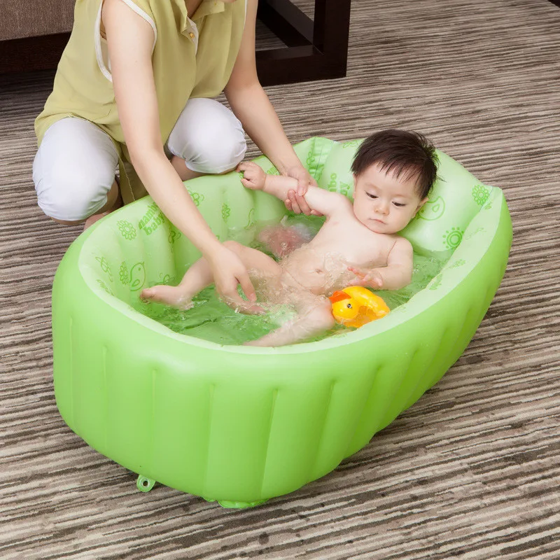 Mambobaby Portable Inflatable Baby Bath Bathtub Cartoon Safety