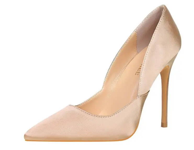 Шелковые атласные туфли; женские туфли на каблуке; свадебные дизайнерские туфли-лодочки наивысшего качества на очень высоком каблуке; sapato feminino salto alto stiletto - Цвет: Розовый