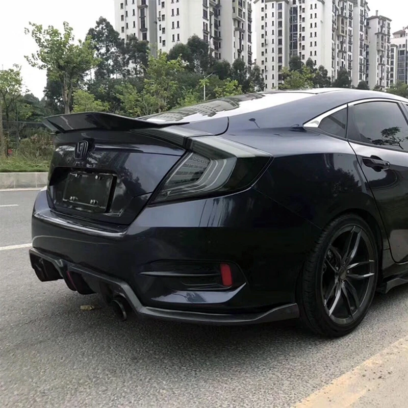 Для Honda Civic 2016 2017 2018 спойлер заднего крыла крылья багажника ABS Спойлеры R