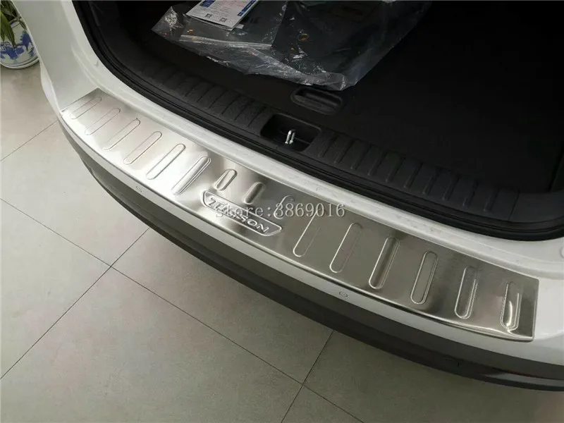 

Stainless steel Rear Bumper Protector Sill Trunk Tread Plate Trim Rear Guard Board For Hyundai Tucson Revised TL 2018 2019