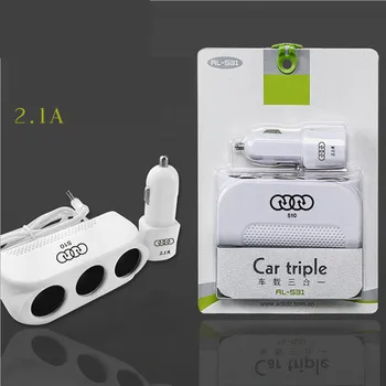 

100pcs/lot With three Switch Cigarette Lighter Car Charger Car Power Distributor USB Plug Car Charging One Drag Three Car Charge