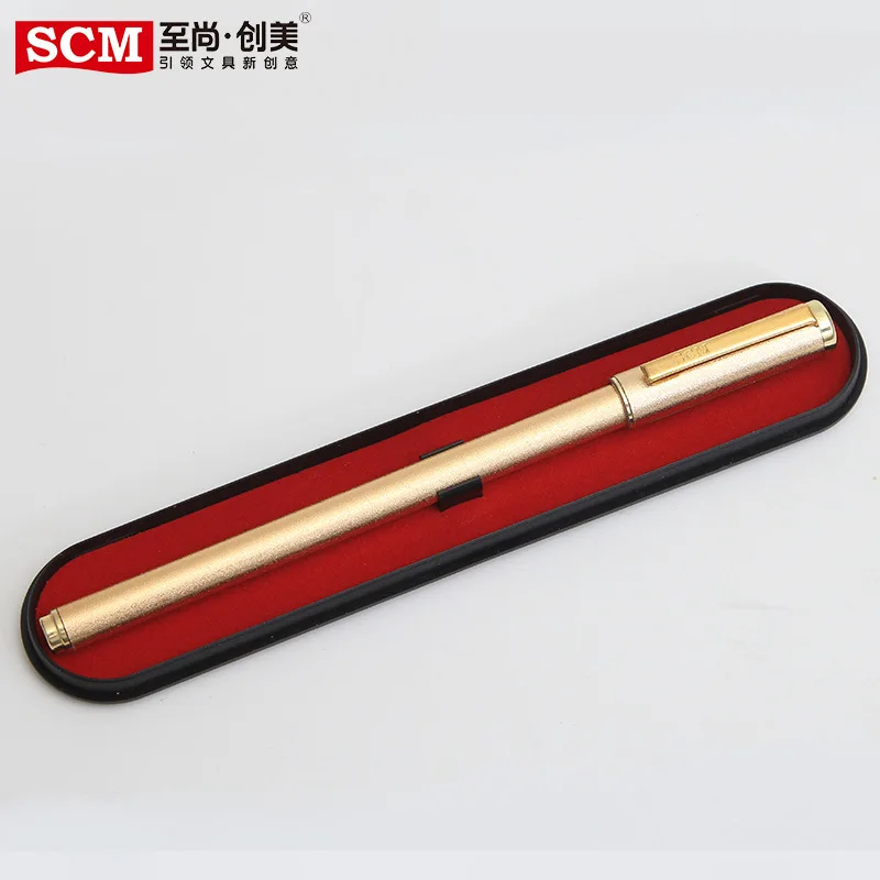 

Special Offer SCM V119 Metal Gel Pen 0.5mm Matte Business Black Examination Pen 1PCS