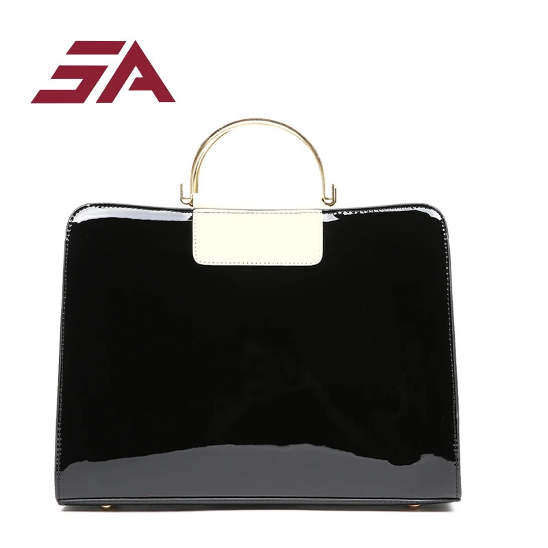 

SA Iuxury Handbags Women Bags Designer OL Aristocratic luxury Patent Leather Handbag Famous Brand Designer Wedding Party bag