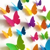 30pcs 3d Pvc multicolor Butterfly Wall Sticker Art Decal living room Solid color Butterflies for Home decor Mural DIY Decals ► Photo 1/6