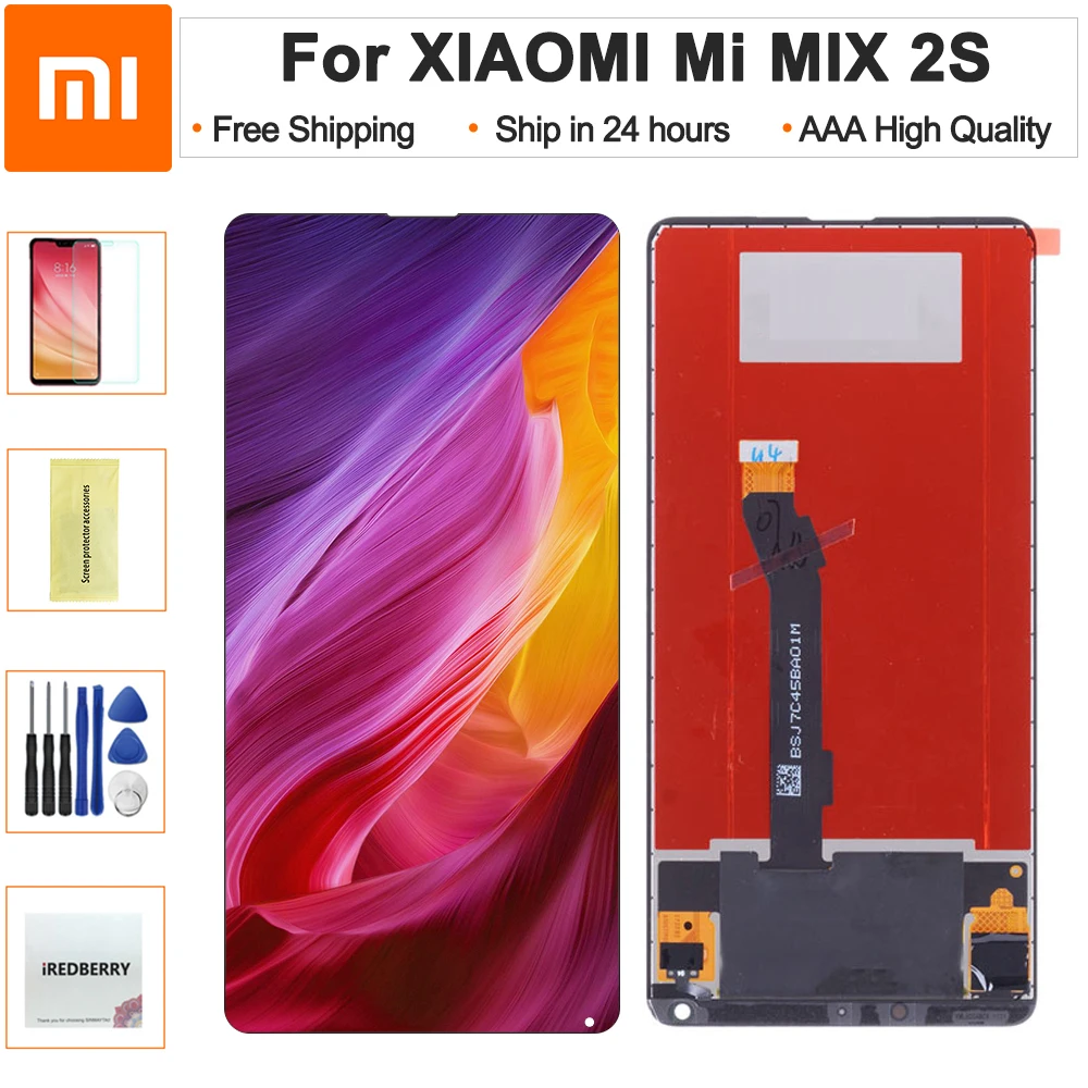 

5.99" Original Full Screen Display For XIAOMI Mi Mix 2S LCD Touch Screen Replacement For XIAOMI Mix 2S Display LCD black/white