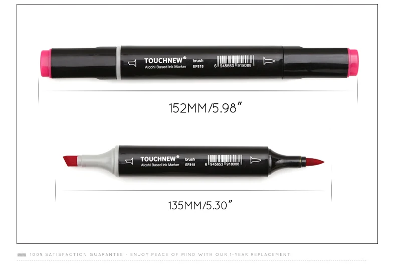 TOUCHNEW, мягкая кисть, маркер, двойная головка, на спиртовой основе, эскиз, маркер для анимации, манга, профессиональный рисунок, дизайнерские принадлежности