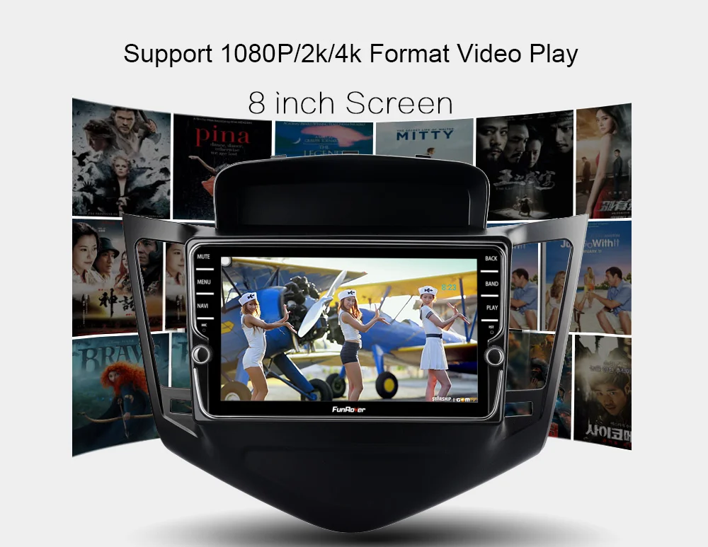 Cheap Funrover octa core 2 din android 9.0 car dvd multimedia player For Chevrolet Cruze 2009-2013 car radio gps navigation stereo DSP 5