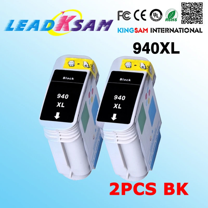Картридж с черными чернилами 940 2 шт. совместим hp940 940XL чипом Pro8000 8500 | Компьютеры и