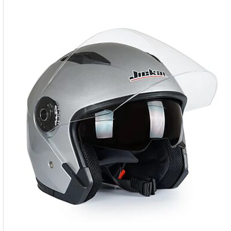 Мотоцикл JIEKAI винтажные шлемы с открытым лицом шлем электрический скутер city road Capacete Casco двойной объектив шлемы