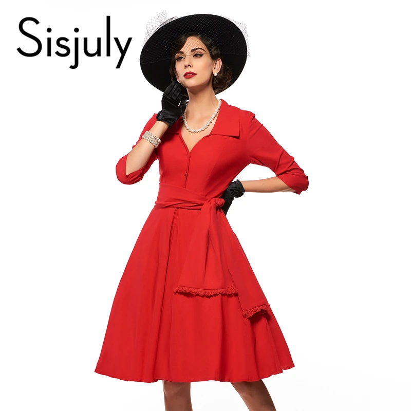 Sisjuly vintage dress    dress three      a-line vintage 