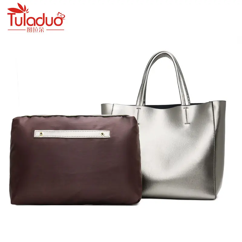 

Fashion 2pcs Set PU Leather Women Tote Bag Large Capacity Handbag Vintange Women Messenger Bag Soft Leather Women Bags Sac A