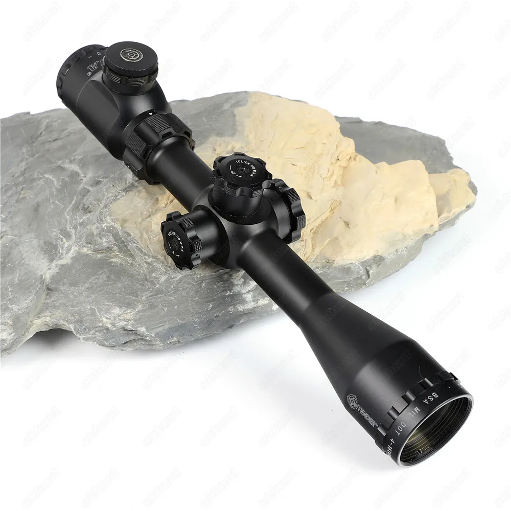 BSA Contender COMD 4-16X40 RGBGE Hunting Riflescopes Side Parallax RGB Mil dot Glass Etched Reticle Turrets Lock Reset Scope (5)