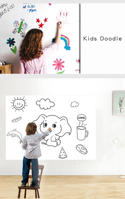 Dry-Erase Whiteboard Sticker Wall Decal Hold Magnets Self-adhesive