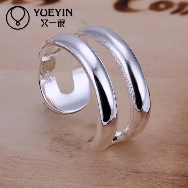 Fedi nuziali color argento all'ingrosso per gioielli da sposa di fidanzamento da donna Super offerta brillante di alta qualità - immagine 3
