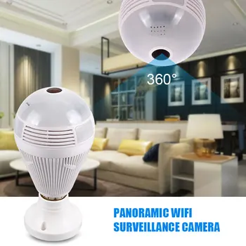 

Surveillance Cam 130W Mobile Detection Premium Bulb Camera 360 Degrees Home Security WIFI IP Camera Remote Monitoring 1.3 MP