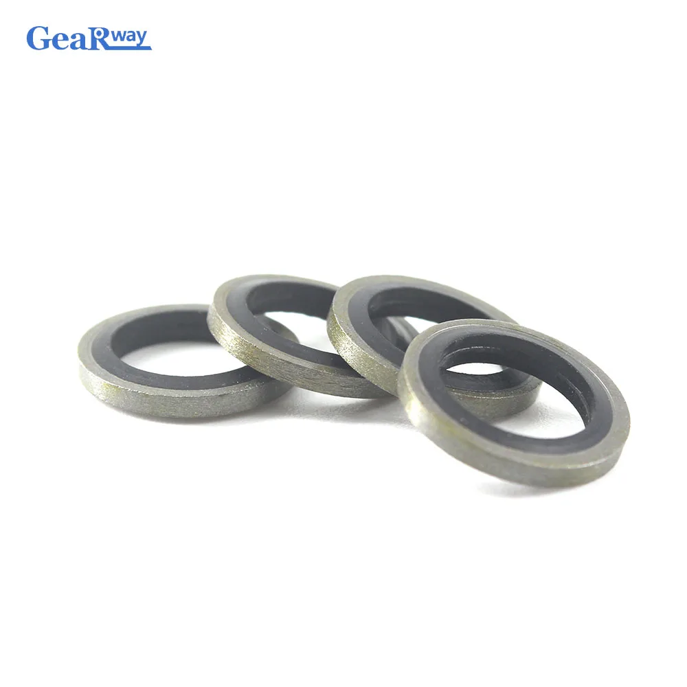 

Bonded Washer 6/8/10/12/14/16/18/20/22/24mm Metal Rubber Combined Washer Gasket Oil Resistance Combined Washer Seal Ring