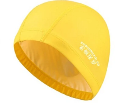 Anyfashion Ткань защитить уши длинные волосы спортивные siwm бассейн Одежда заплыва Кепки Hat взрослых Для мужчин Для женщин Спортивная Ультратонких Взрослых купальный Кепки S - Цвет: Цвет: желтый
